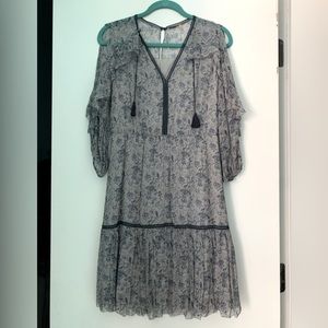 Elie Tahari floral chiffon dress, size 4